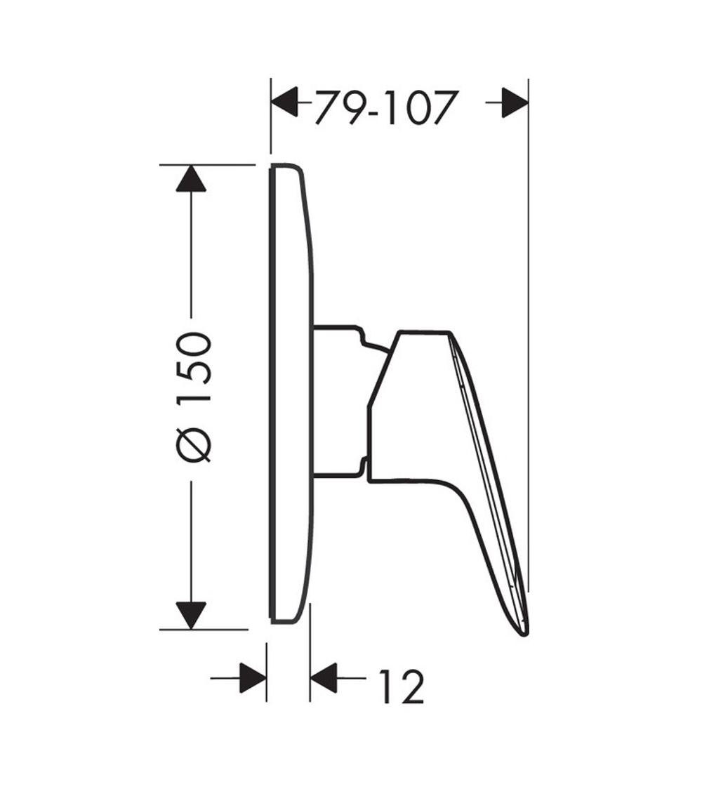 Смеситель для душа Hansgrohe 71666000 Logis (внешняя+скрытая часть)