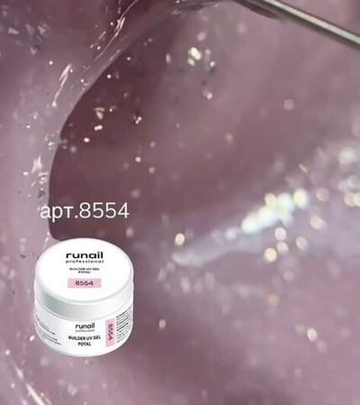 RuNail Моделирующий УФ-гель с поталью 8554, 15г