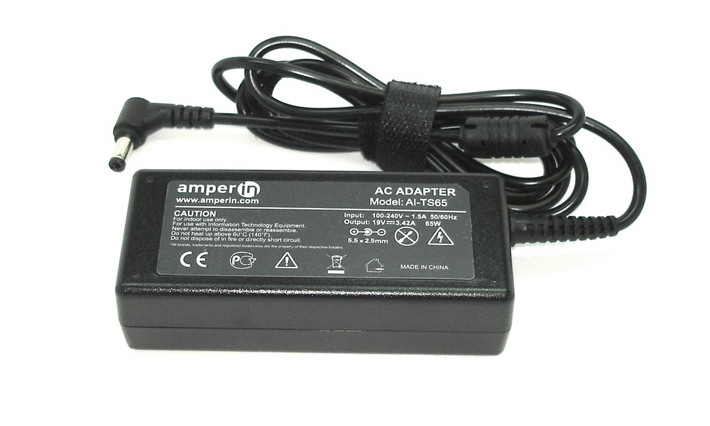 Блок питания (сетевой адаптер) Amperin AI-TS65 для ноутбуков Toshiba 19V 3.42A 5.5x2.5 mm
