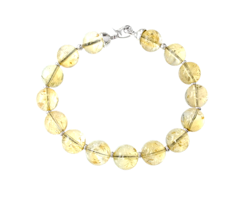 Браслет из натурального бразильского цитрина высокого качества