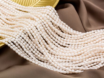 Жемчуг 3,1мм, рис "Майорка" (нить)