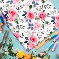 Ткань премиум таффета летний розарий