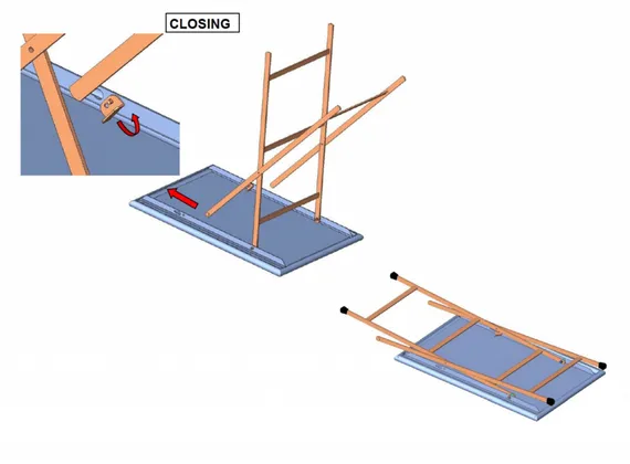 Стол металлический складной Arc en Ciel зеленый