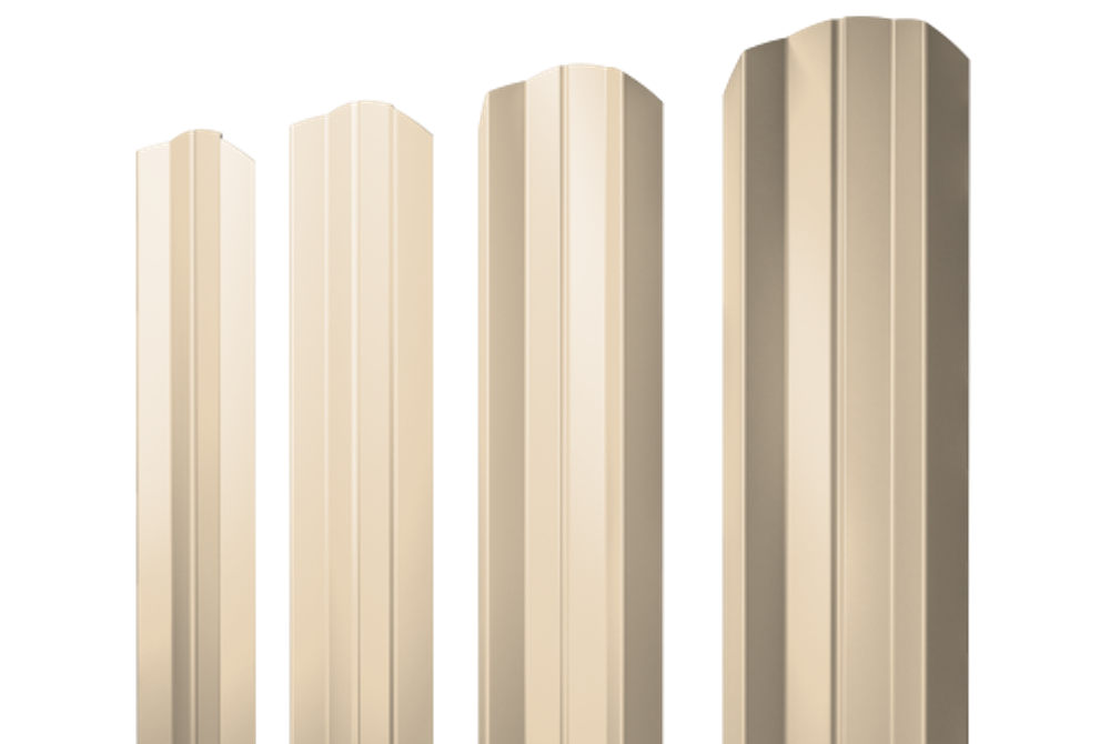 Штакетник М-образный А фигурный 0,45 Drap TX RAL 1015 светлая слоновая кость