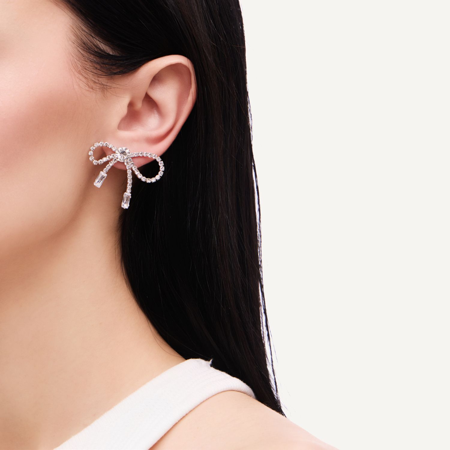 Серьги Luxe Glow Bows Earrings - Silver