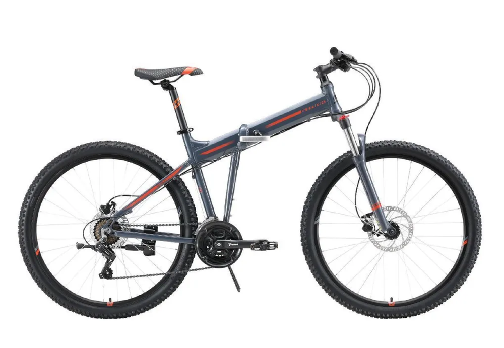 Велосипед Stark'23 Cobra 27.2 HD серый/черный/оранжевый  18"