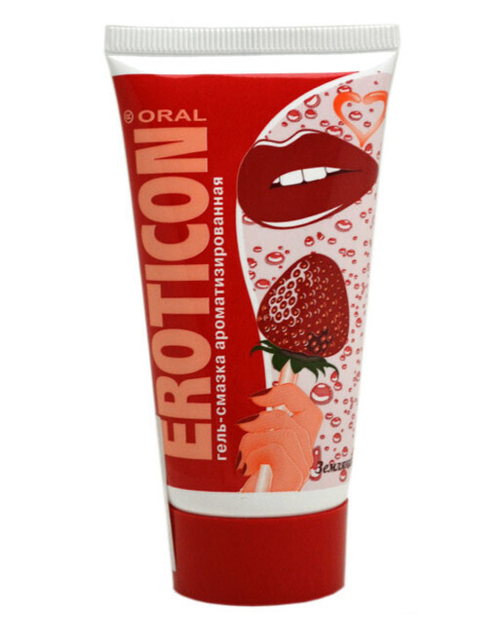 Гель-смазка оральная с ароматом и вкусом земляники, 50 мл