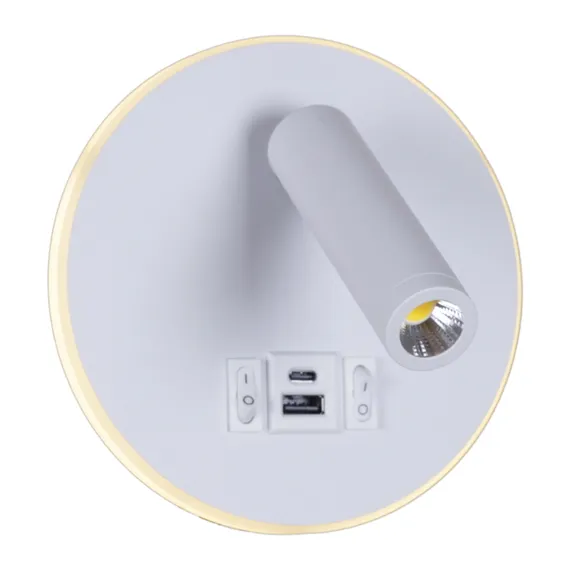 86203-9.2-001KT LED12W+USB WT светильник настенный