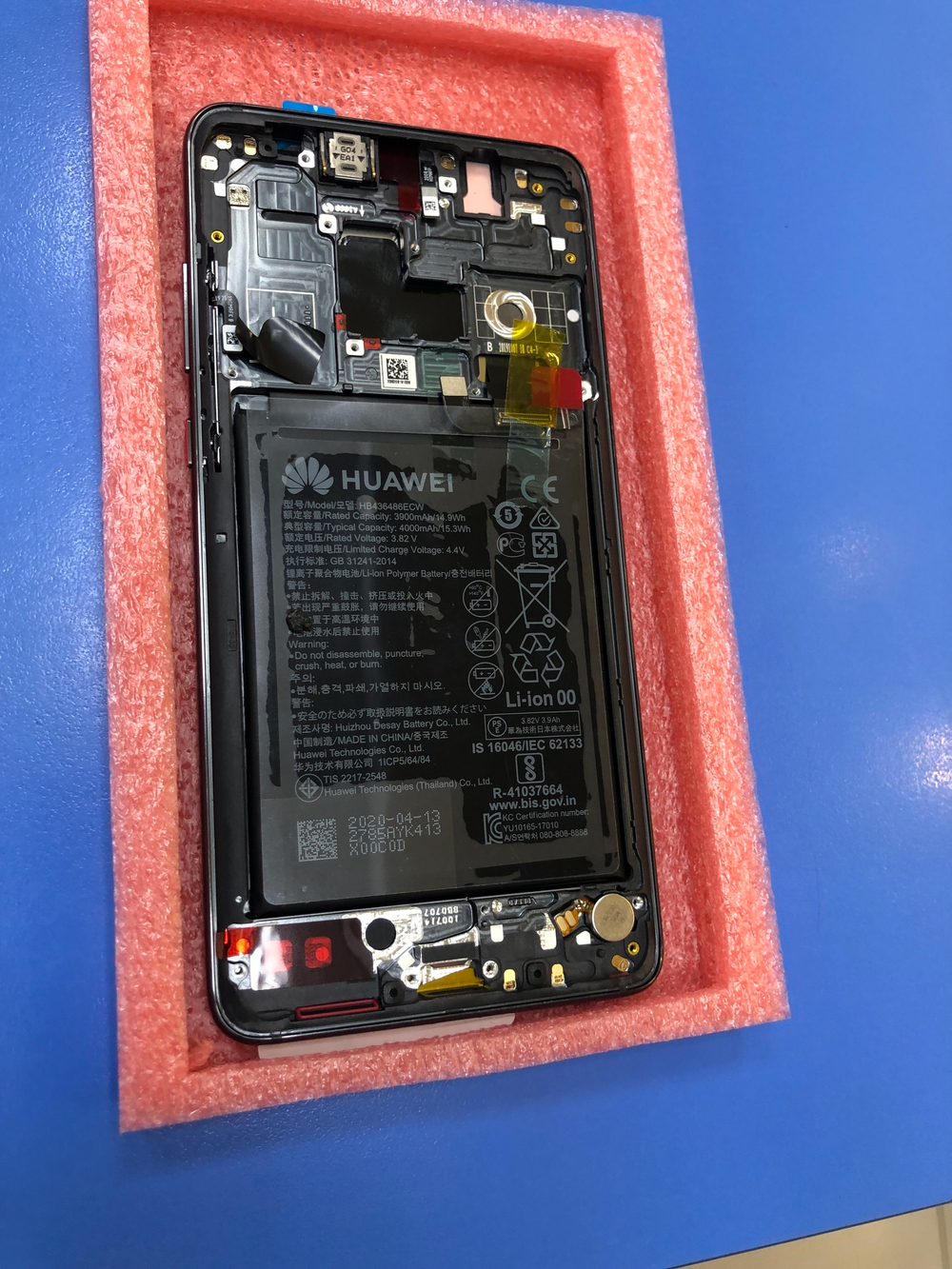 Huawei Mate 20 (HMA-L29) /(Дисплейный модуль с тачскрином) (в рамке с аккумулятором) (оригинал сервисный)