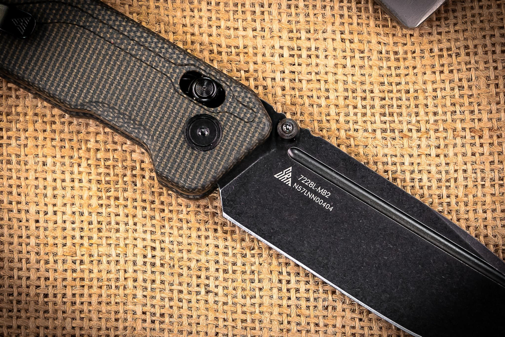 Складной нож SRM Rubik Large Satin сталь 10Cr15CoMoV рукоять Black Micarta (7228L-MB)