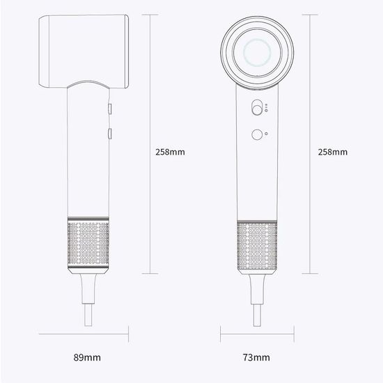 Высокоскоростной фен для волос Xiaomi DEALJA GF-03 серый