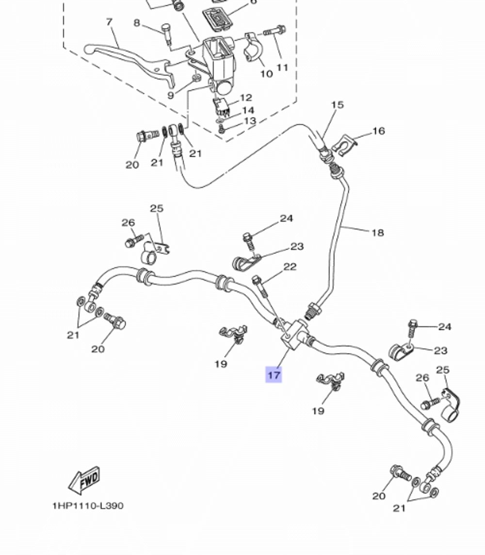 Шланг тормозной 3B4258731000/1HPF58730000