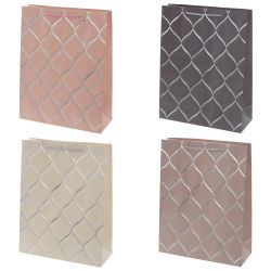 GAEM Пакет подарочный L (бумага 210г/м2, блок микс 12шт), L31 W12 H40 см, 4в.