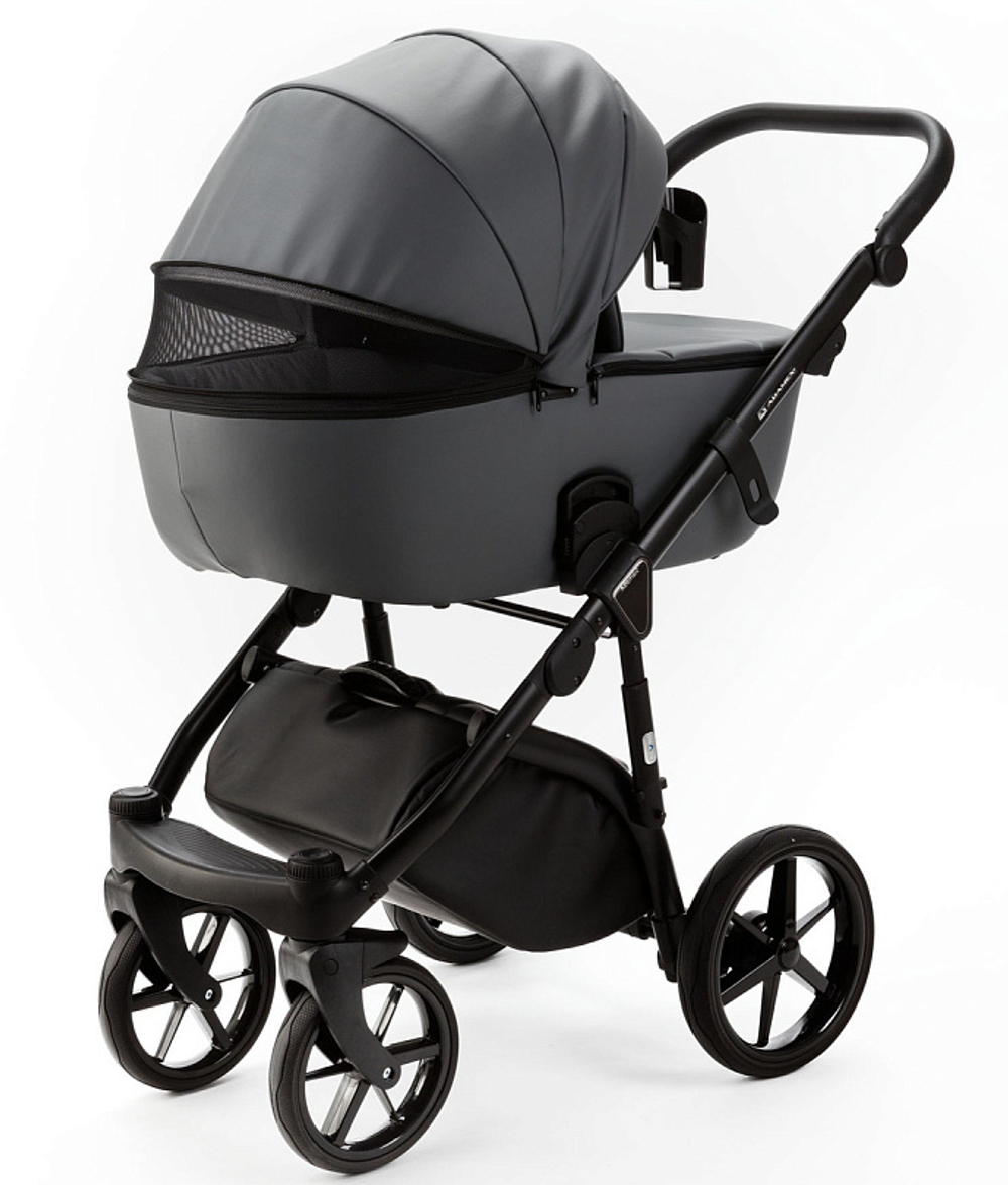 Детская коляска Adamex Nola Deluxe 2 в 1 N-SA32 (СЕРАЯ КОЖА)