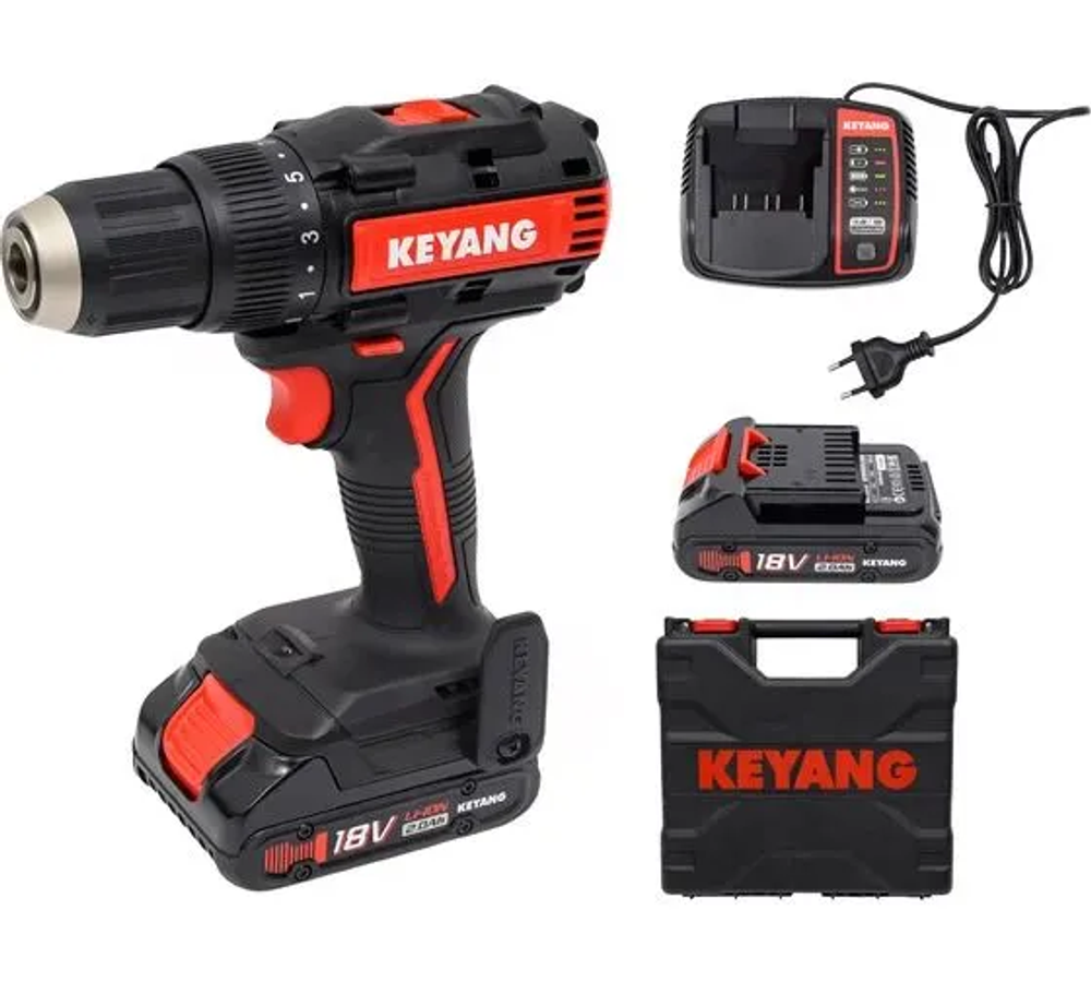 Шуруповерт, 36 мм, 18 В, 1800 об/мин, патрон - быстрозажимной, разноцветный