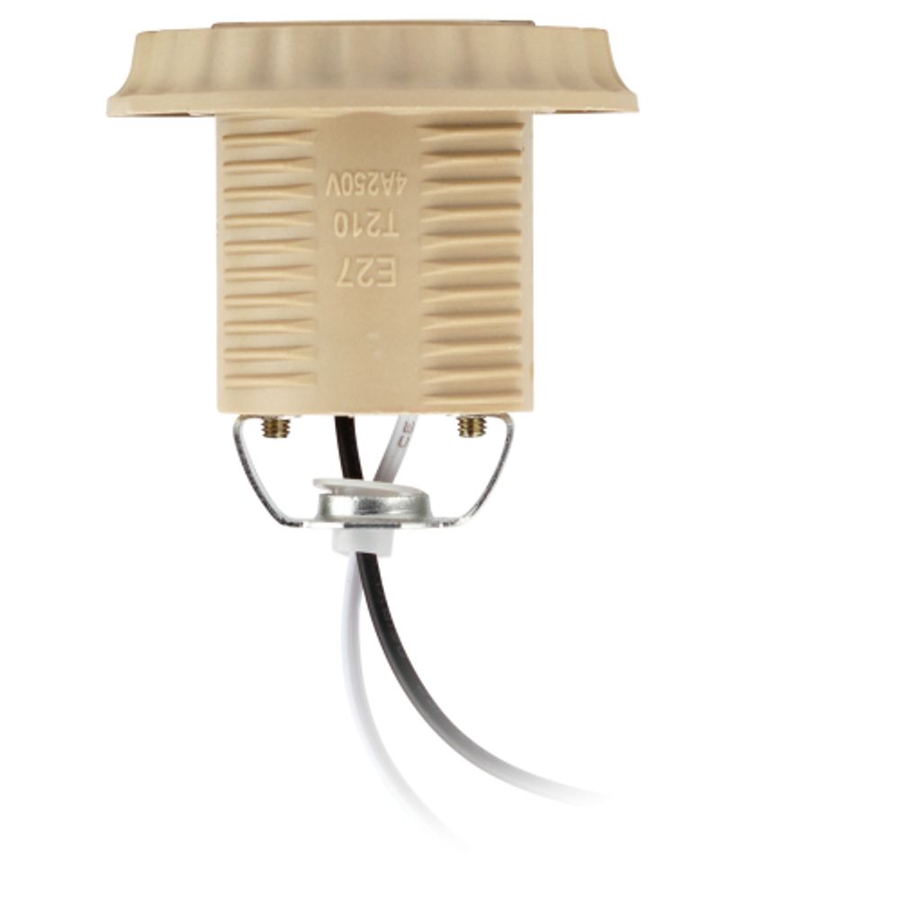 Патрон ЭРА Е27 с проводом 30 см пластиковый бежевый