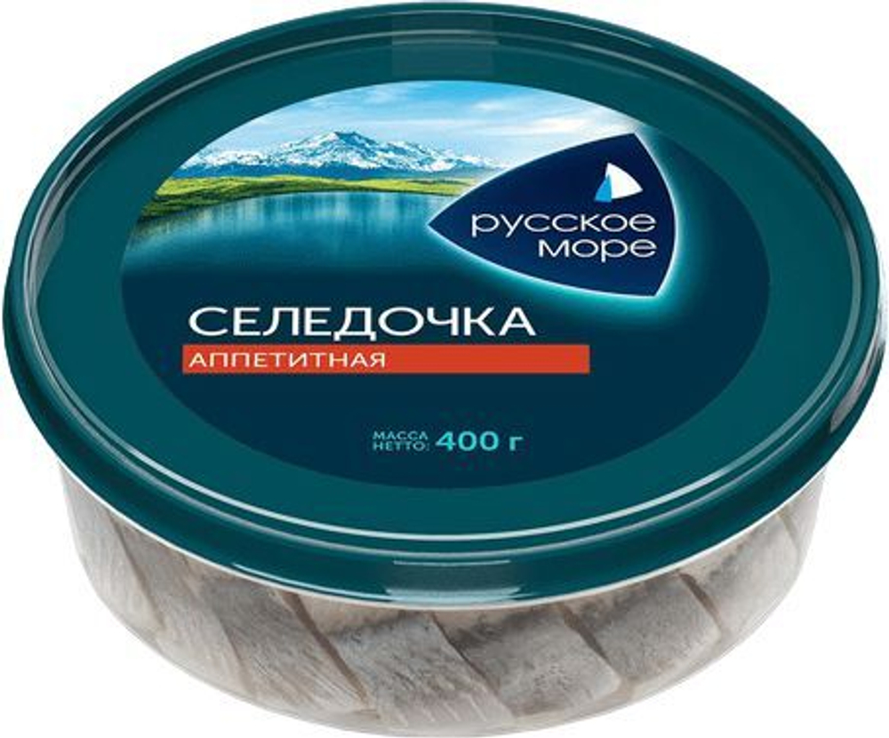Сельдь филе-кусочки "Русское море" Аппетитная в масле 400г