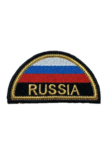 Нашивка МЧС Полуфлаг Russia (золото)