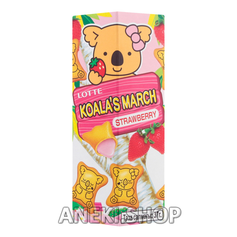Печенье Коала Марш с шоколадом со вкусом клубники 37 г Lotte