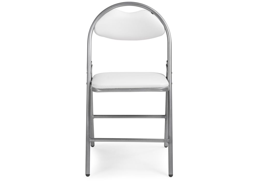 Стул на металлокаркасе Gikat белый полимер / светлый мусс