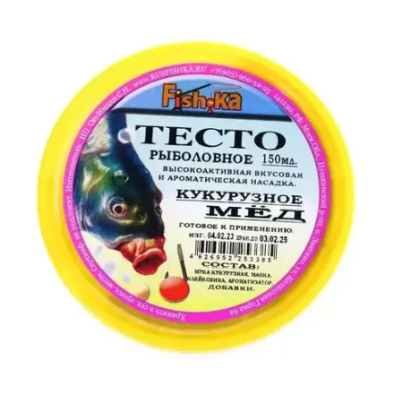 Тесто (готовое) "Fish.ka" КУКУРУЗНОЕ мёд 150мл