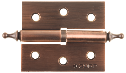 37605-075-6R Петля дверная разъемная, 1 подшипник, цвет ст. медь (AC), правая, с крепежом, 75х63х2,5мм, 2 шт