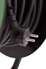 Удлинитель силовой 30 м, 16А, тип УХз16, КГ 3 x 1.5 мм, на стальной катушке, 4 розетки Сибртех