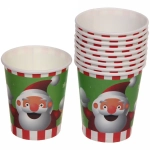 Стакан бумажный 0,2л в наборе 10 шт «Веселый Дед Мороз»