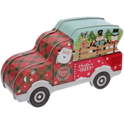 Банка жестяная «Грузовичок с компанией» 19*11*6см