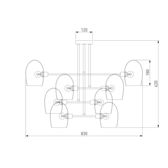Подвесная люстра Eurosvet Gardie 70141/8 хром
