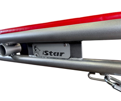 Двойной минитрамп складной - открытая рама (плоскоовальный профиль) - логотип