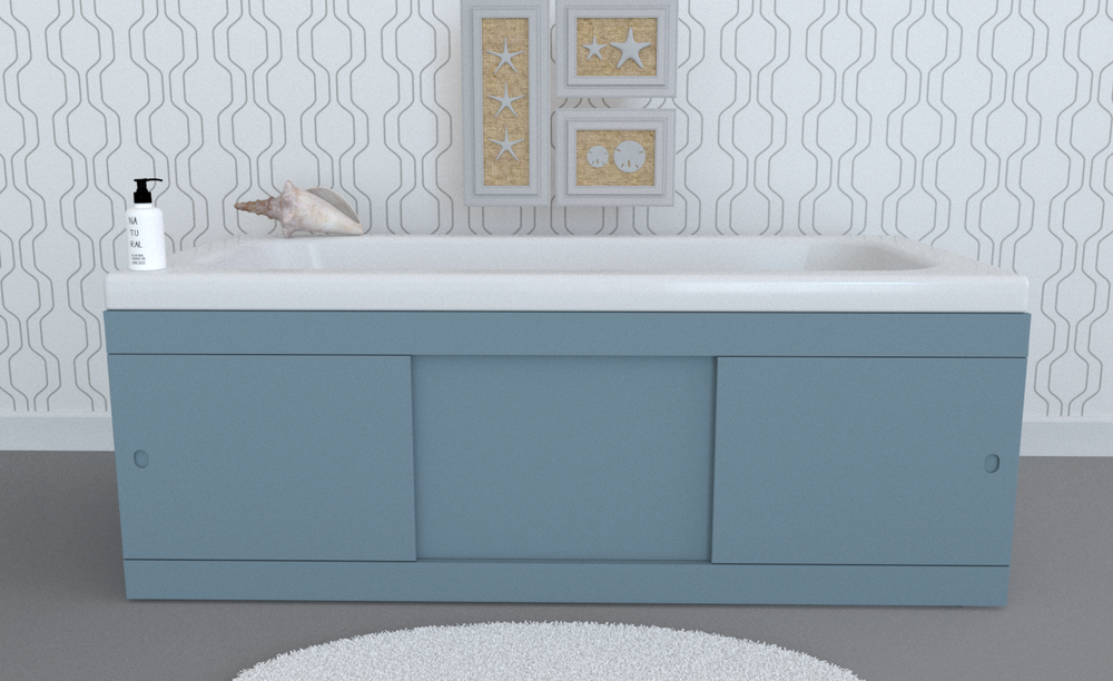 Экран под ванну раздвижной TR-4-225 альбион матовый soft touch
