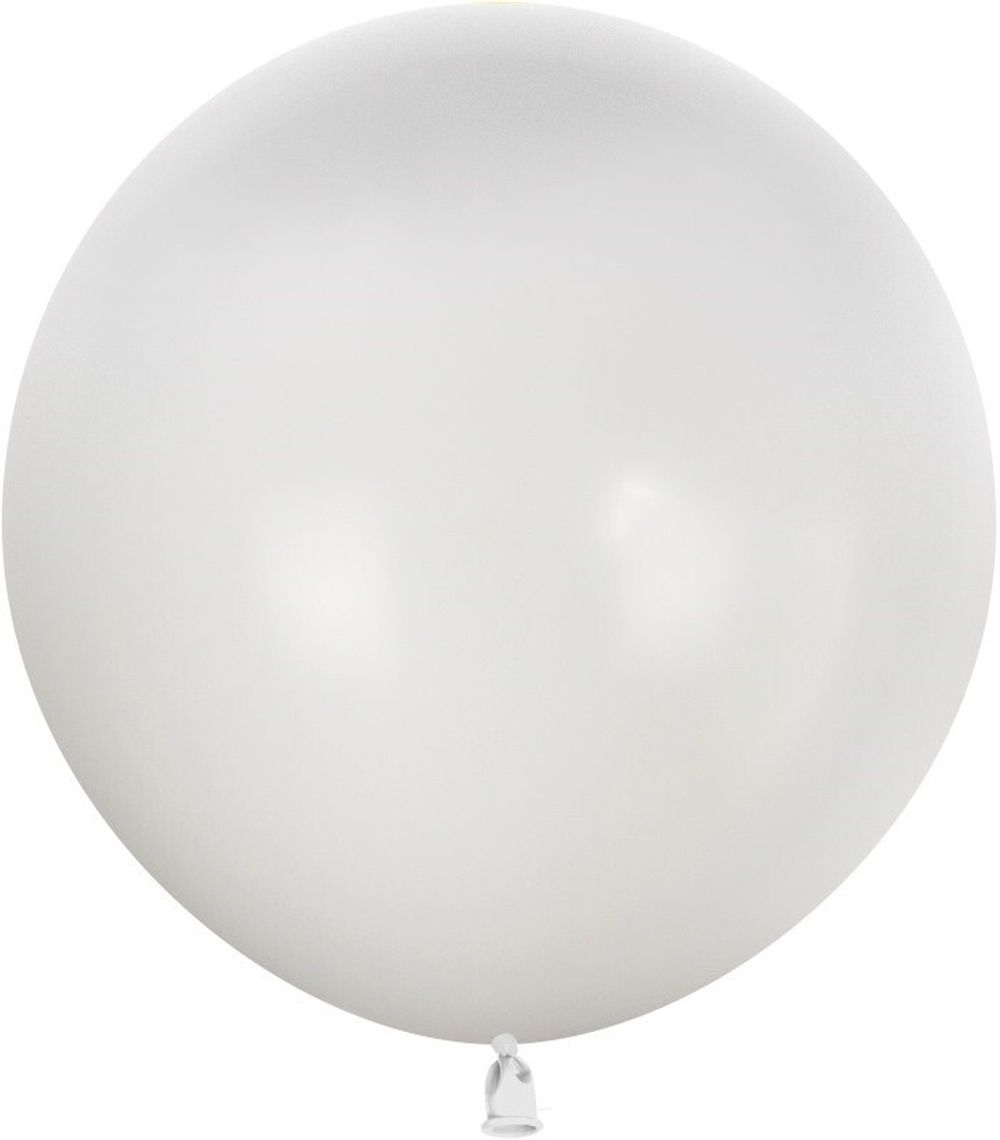 Шар (36''/91 см) Белый, пастель, 1 шт.