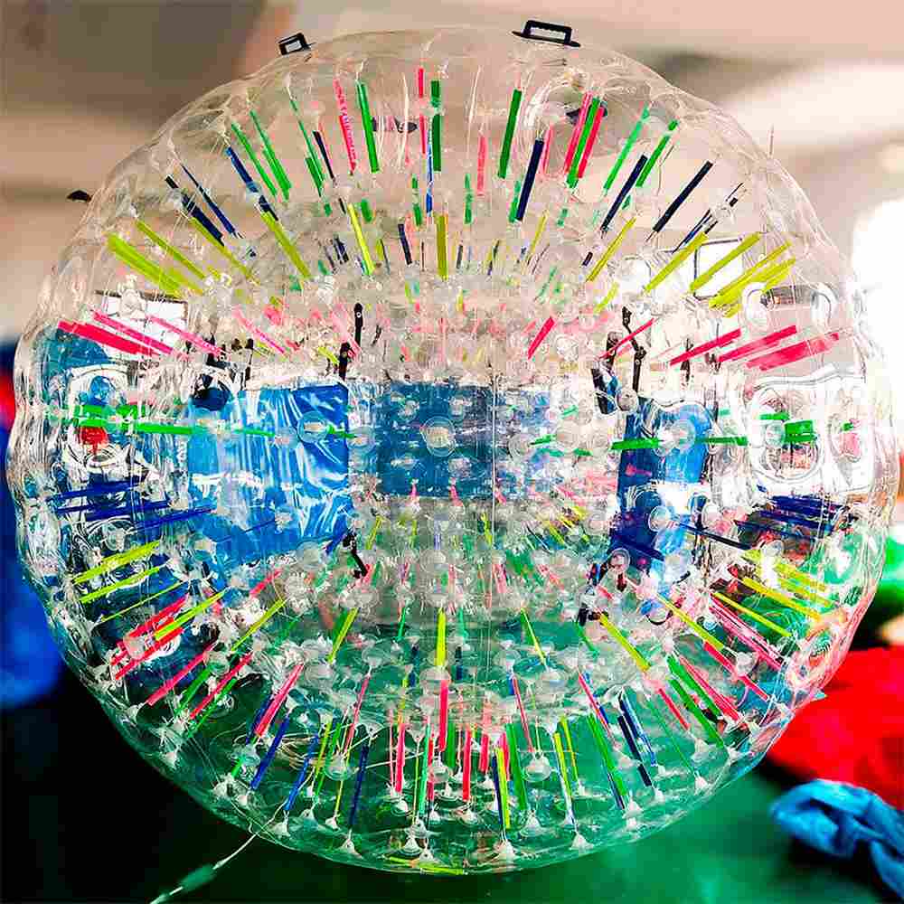 Светящийся зорб "Neo" ТПУ, усиленные сиденья, диаметр 3 м