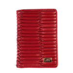 Стильная красная женская обложка для автодокументов из натуральной кожи с карманом для 4 карточек и наличных Dublecity DC226-06B в подарочной коробке