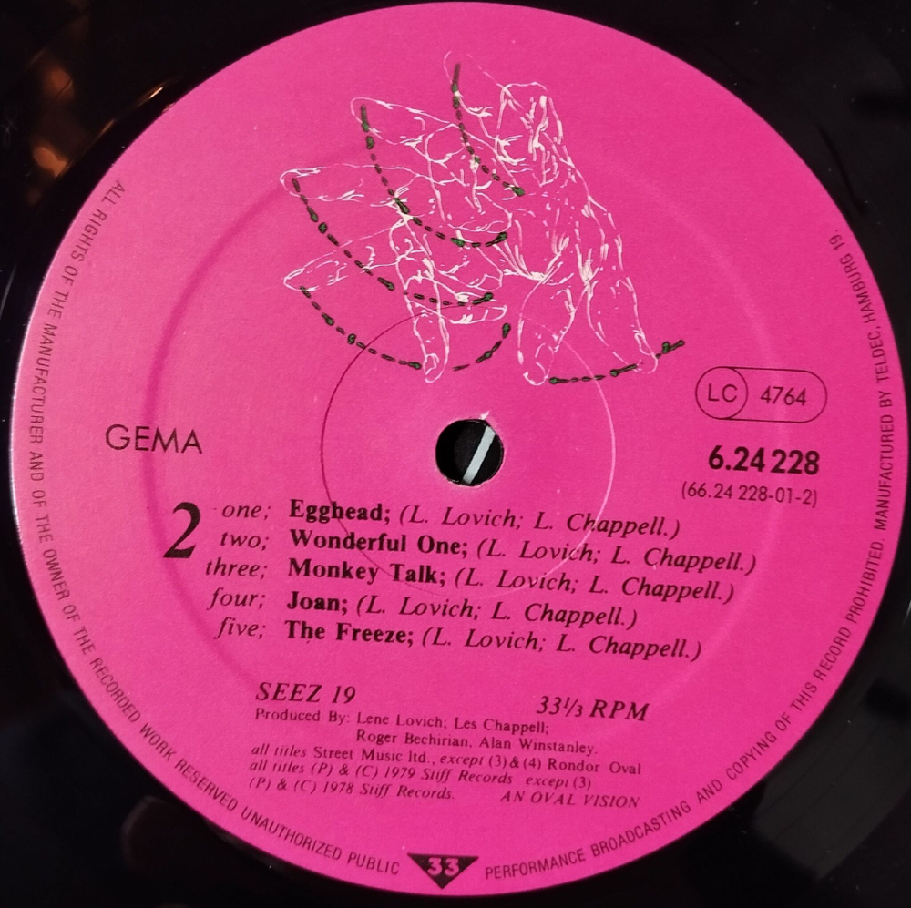 Винтажная виниловая пластинка LP Lene Lovich Flex (Germany 1980)