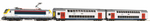 SmartControl WLAN Цифровой набор Электровоз SNCB + 2 двухэтажных пассажирских вагона, рельсы на подложке