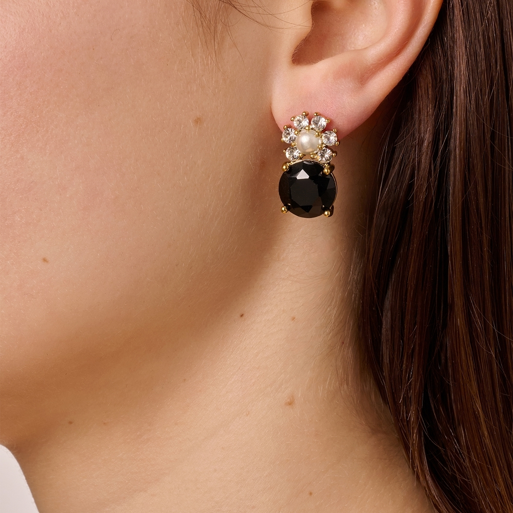 Серьги Dyrberg Kern BECKIA SG BLACK / CRYSTAL 470098