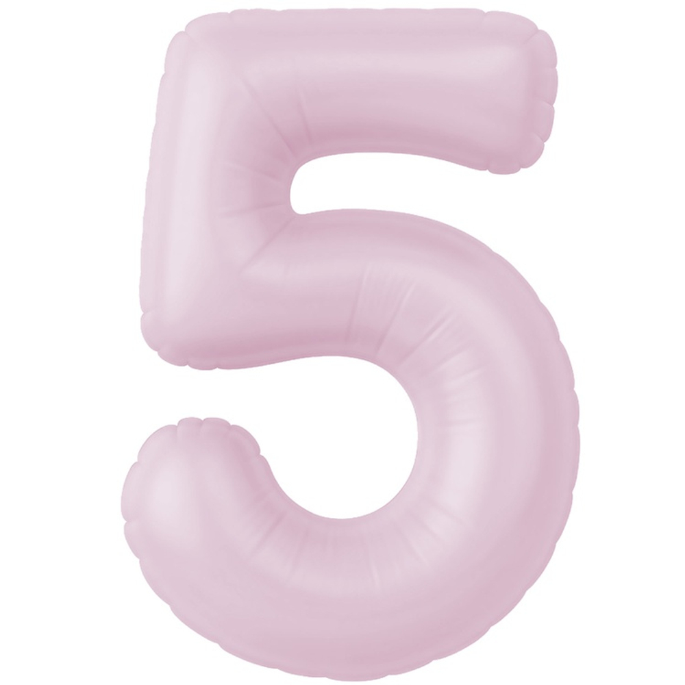 Шар фольгированный Цифра 5 101 см (Розовый)