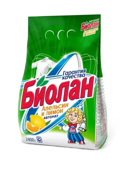 Стиральный порошок Биолан Апельсин и лимон (автомат), 2.4 кг