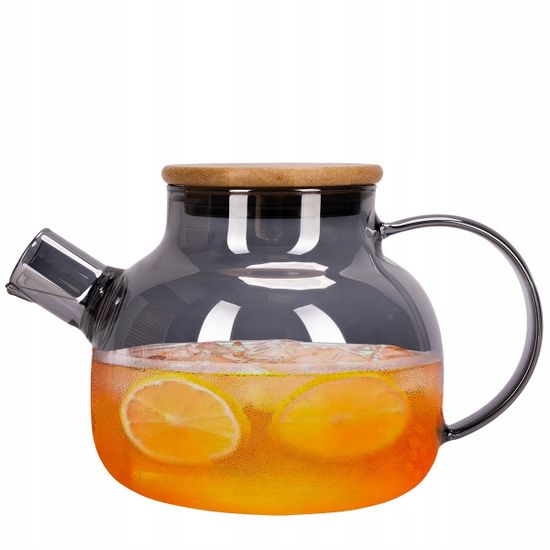 Стеклянный заварочный чайник 1000 мл. Kamille KM 9029 с бамбуковой крышкой