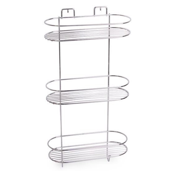 Полка 3-ярусная хромированная (овальная) с креплением липучка "SMART STICKER" Besser 0185