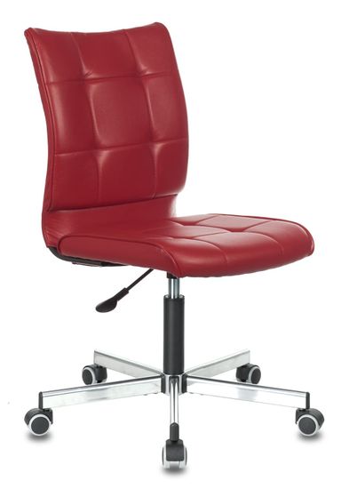 Кресло Бюрократ CH-330M/RED без подлокотников красный Next-13 искусственная кожа крестовина металл