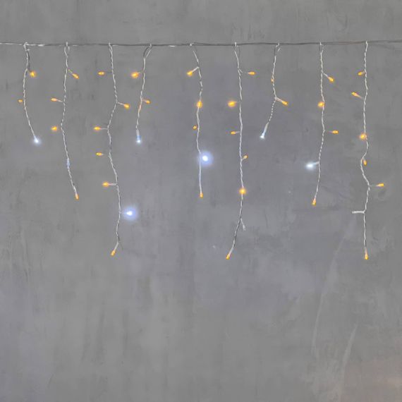 Светодиодная бахрома 4,9*0,5 м., 240 желтых LED ламп, мерцание, прозрачный провод ПВХ, Beauty Led (PIL240BLW-10-2Y)