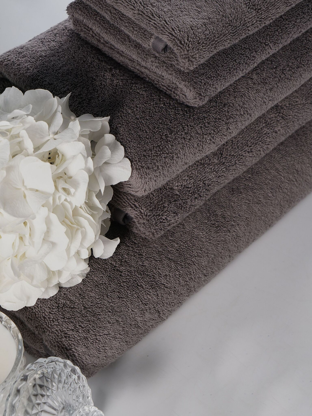 Набор полотенец 3шт Claire Batiste Atelier Ile темный серо-коричневый