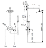 Душевой комплект Vincea Desire VSFW-1D1MB, встраиваемый, 2 режима, черный