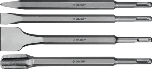 ЗУБР ПРОФЕССИОНАЛ БУРАН SDS-Plus Набор зубил 250 мм, 4 шт