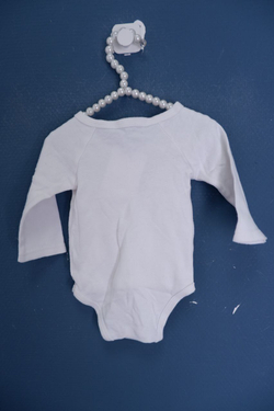 Боди белое трикотажное на 1-3 месяца