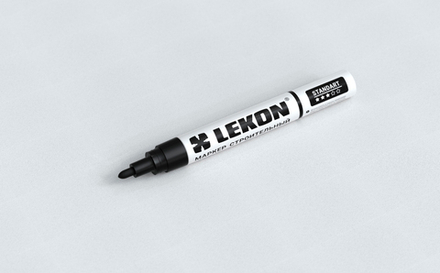 Маркер с нитроэмалью 4мм Черный LEKON Standart 011804