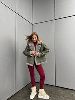 Дубленка Авиатор олива